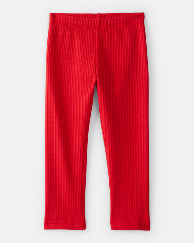 Product image 1 of Toddler Girl Pull-On Stretch Rib Leggings - Red
