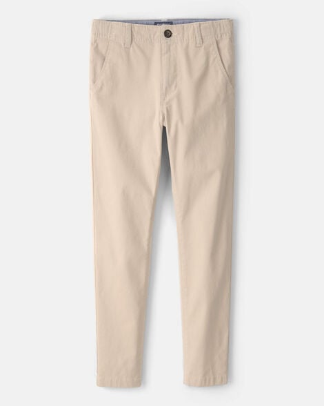 Kid Slim Tapered Chino Pants - Khaki