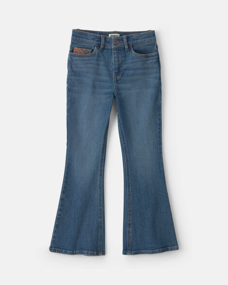 Girls Denim Flare Jeans - Medium Wash