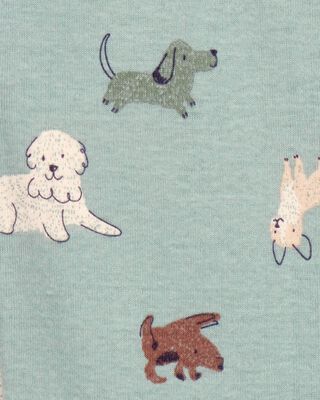 Product image 2 of Toddler 1-Piece Dog Print 100% Snug Fit Cotton Footie Pajamas - Blue