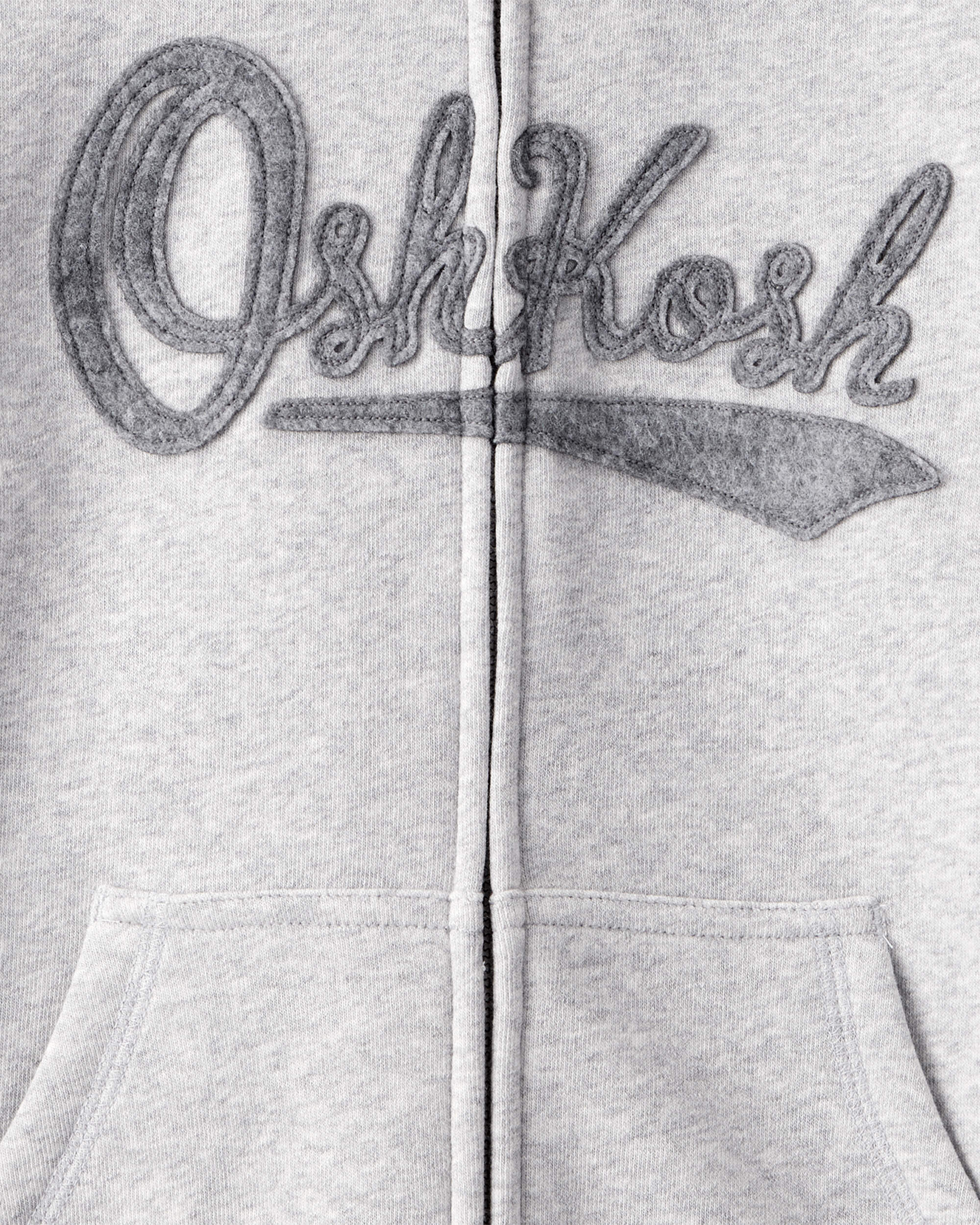 Boys DayDream Fleece Hooded Zip-Up Jacket - Grey