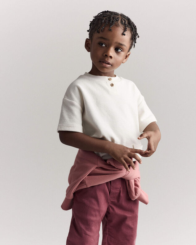 Product image 1 of Toddler Boy Short-Sleeve Pocket Henley Tee - Cream