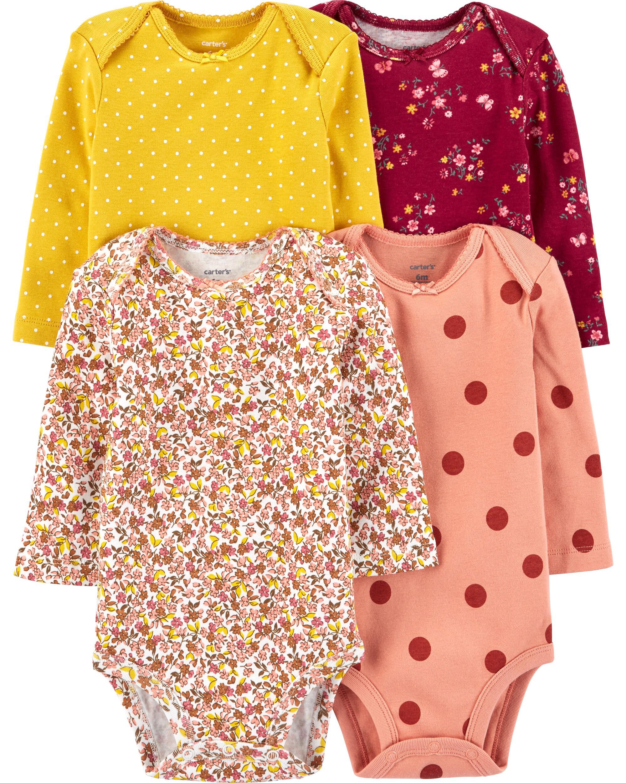4-Pack Floral Original Bodysuits