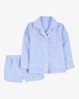 Toddler Orange Print 2-Piece Pajamas - Pink
