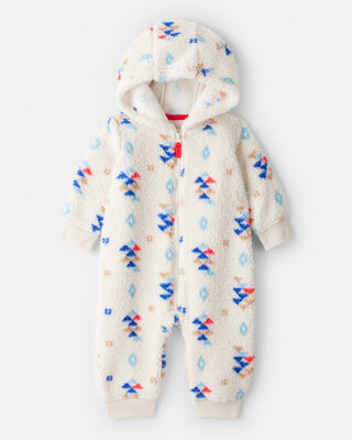 Baby Boy 1-Piece Disney© Winnie the Pooh Pram Snowsuit - Yellow/Cream