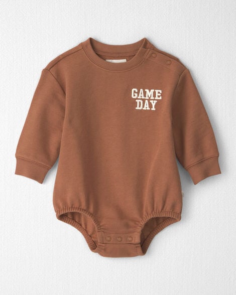 Baby Organic Cotton 'Game Day' French Terry Graphic Bubble