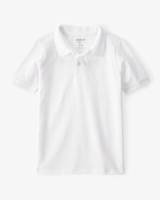 Product image 1 of Kid White Piqué Polo Shirt