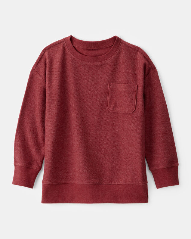 Product image 1 of Boys French Terry Pullover Sweatshirt - Burgundy