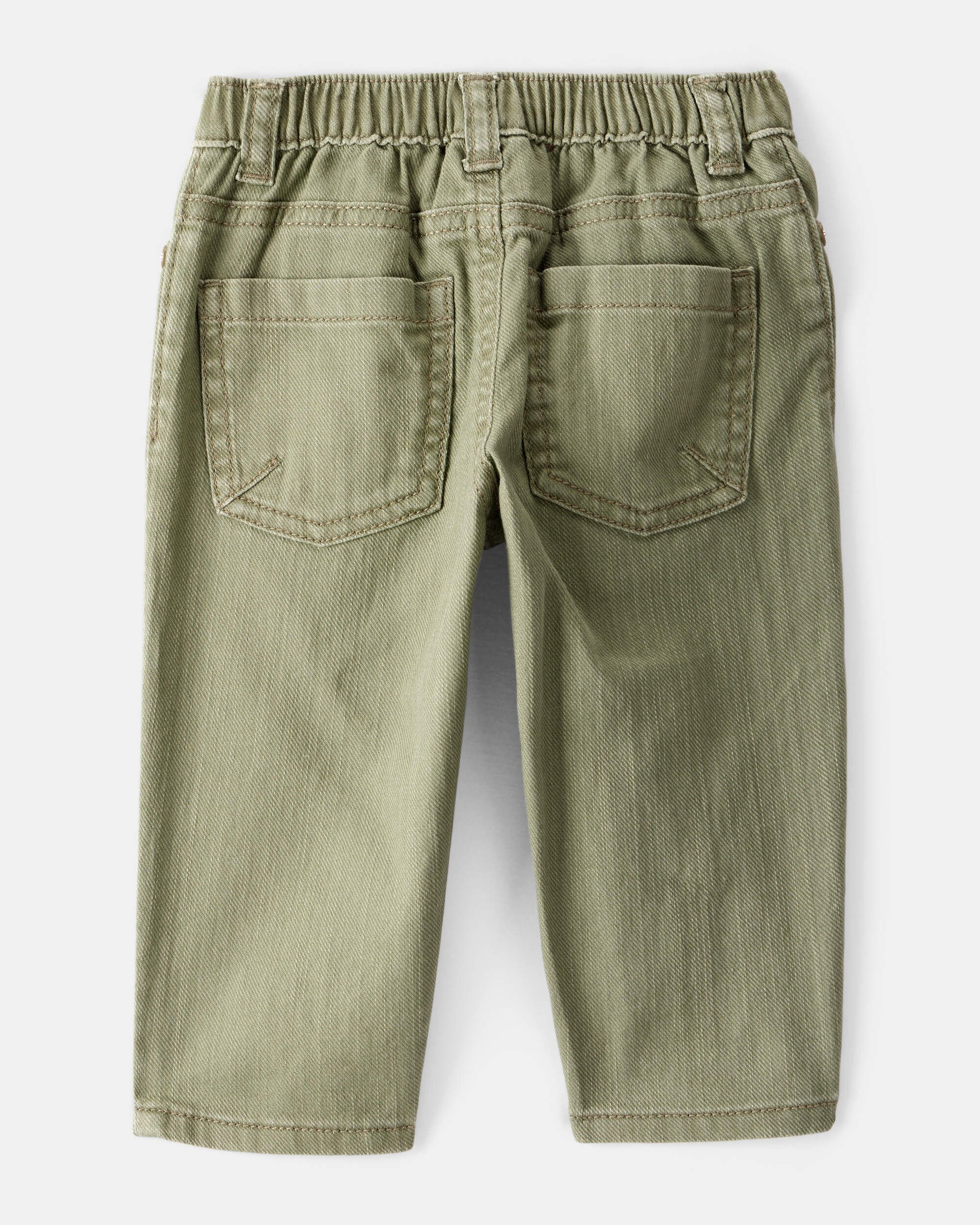 Baby Boy Tapered 100% Cotton Twill Pants