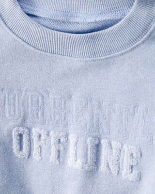 Product image 2 of Kid Oversized "Currently Offline" Graphic Sweatshirt - Blue