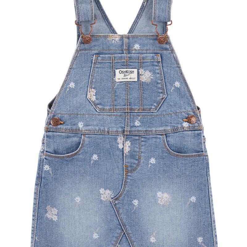 Blue Toddler Floral Print Denim Skirtall | carters.com