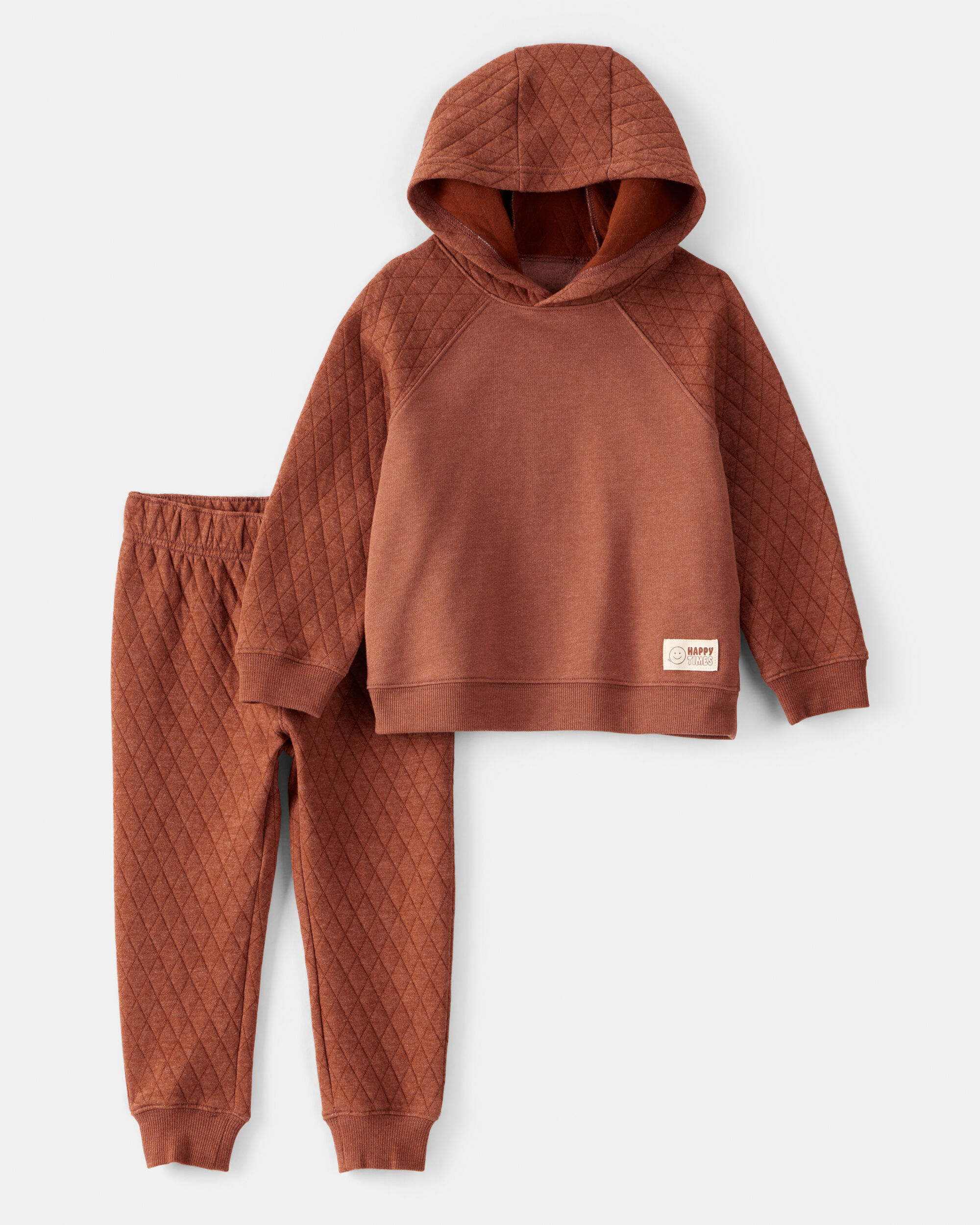 Toddler Boy 2-Piece Organic Cotton Waffle Knit Set - Little