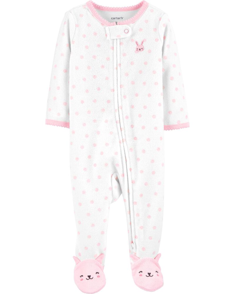 Bunny 2 Way Zip Terry Sleep Play Carters Com