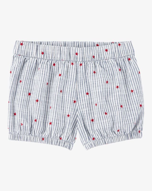 Product image 1 of Toddler Striped Star Print Shorts - Blue