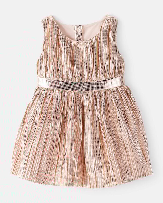 Baby Girl 3-Piece Thanksgiving Print Dress Set - White/Brown