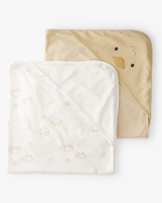 Product image 1 of Baby 2-Pack Hooded Towels - Yellow