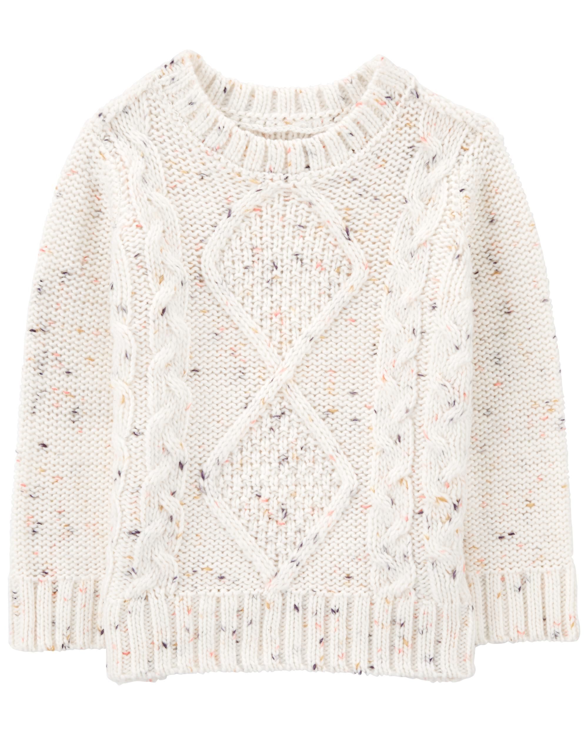 cream confetti sweater