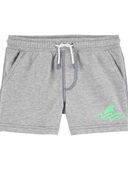 Grey - Toddler Pull-On French Terry Shorts, Selected