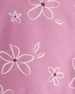 Product image 2 of Toddler Girl Floral Long-Sleeve Cotton Tee & Pant Set - Purple