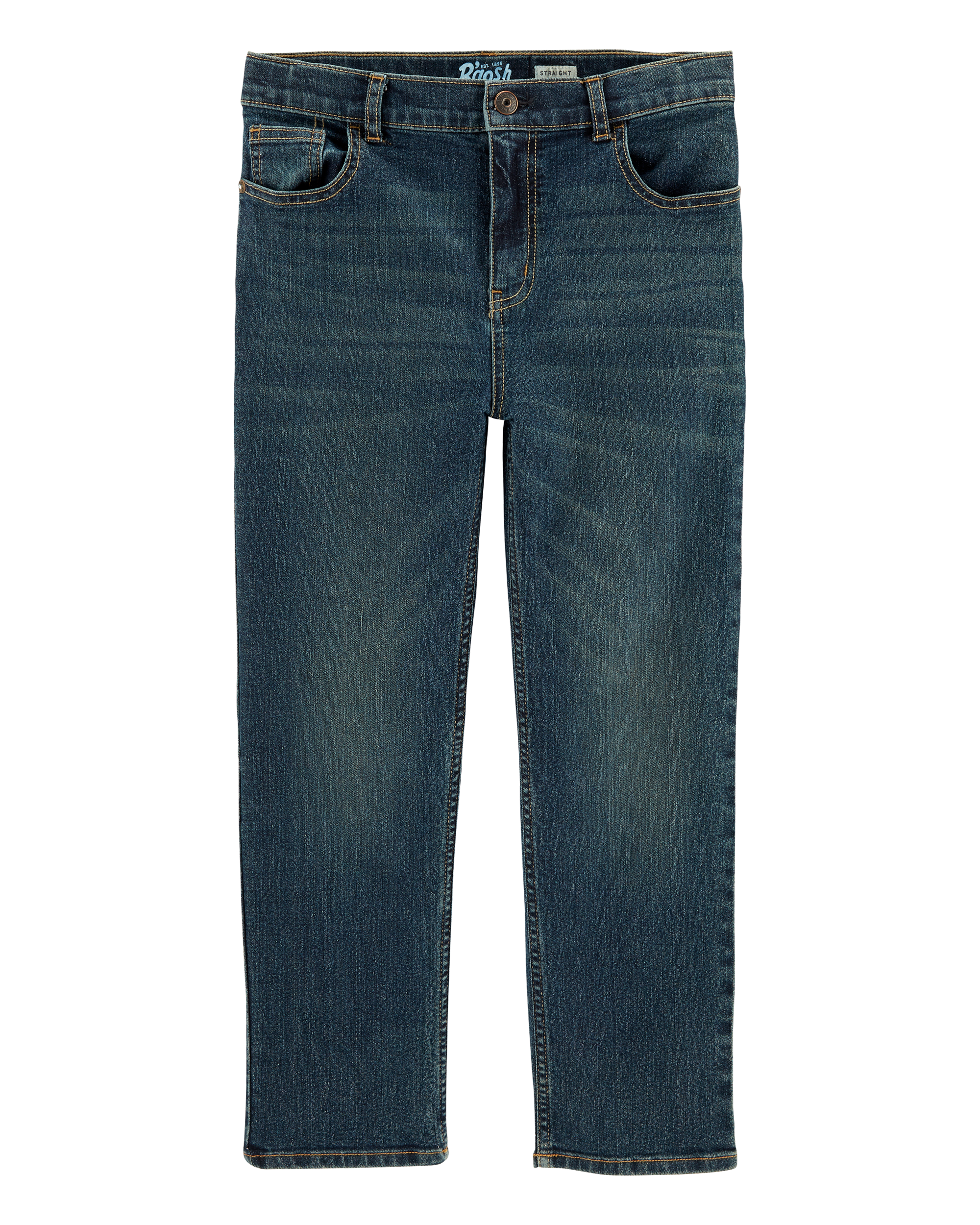Kid Husky Fit Straight Jeans Dark Rinse