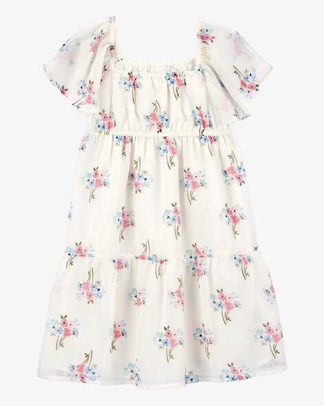  Product image 1 of Kid Floral Tiered Short-Sleeve Dress