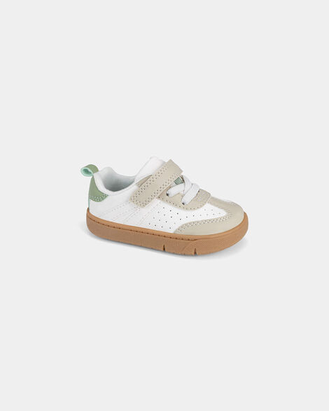baby boy every step® first walker casual shoes - tan/white