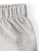 Peach Blossom, Grey Heather - Baby Girl 2-Pack Organic Cotton French Terry Shorts, Selected