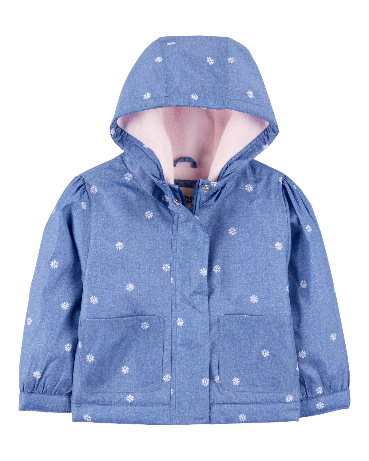 Toddler Girl Daisy-Print Chambray Jacket - Blue - OshKosh