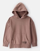 Boys French Terry Acid Wash Hoodie - Ivory