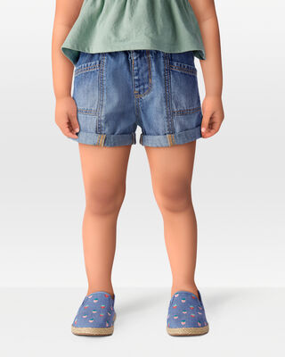 Product image 2 of Toddler Pretty Utility Short - Cypress Wash