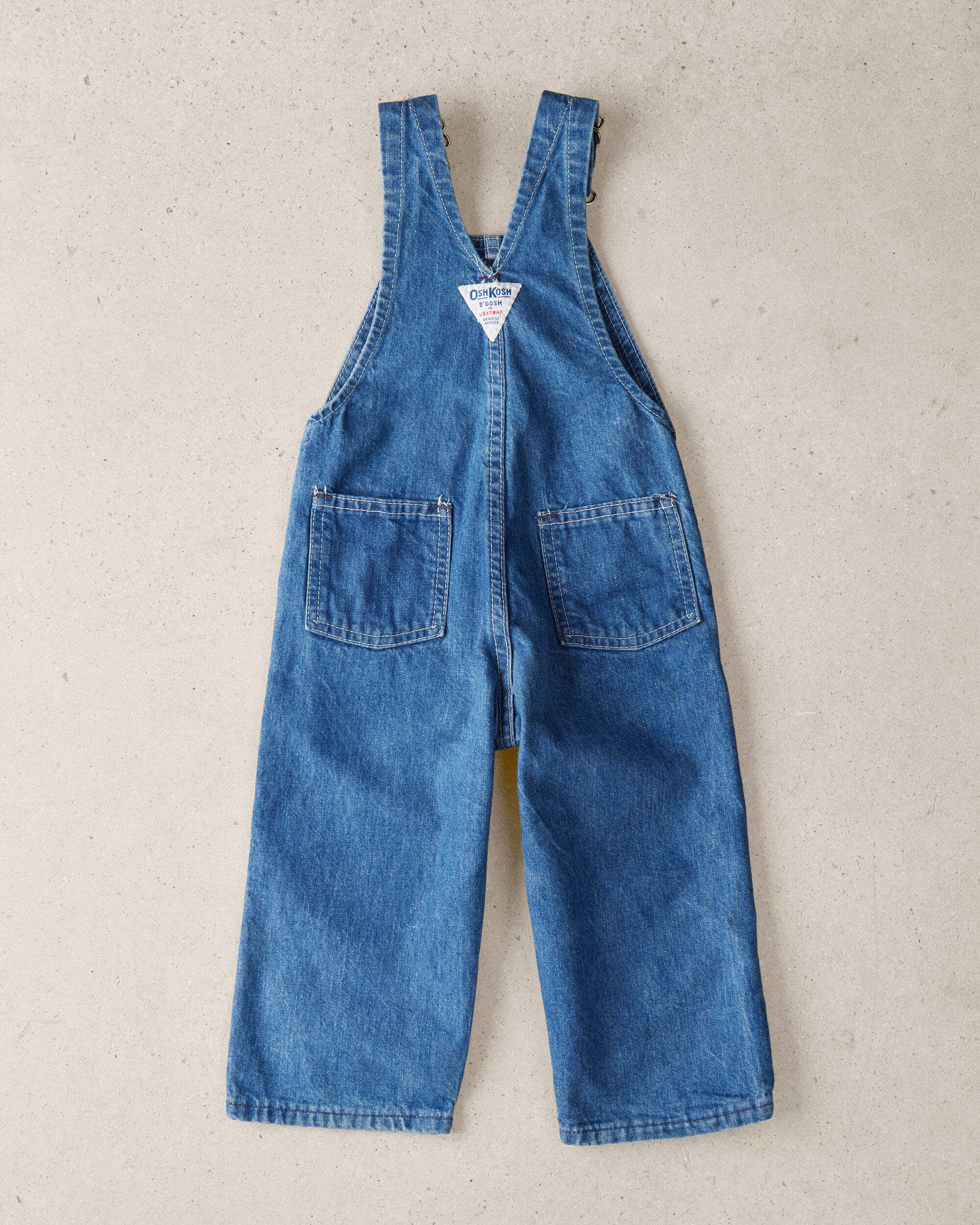 Toddler 2T Vintage Medium Wash Denim Overalls from the OshKosh Archive Release, circa 1980s