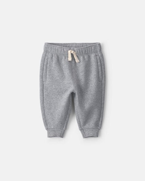 baby boy fleece pants - grey
