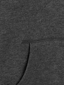 Grey - Kid Zip-Up French Terry Hoodie, Selected