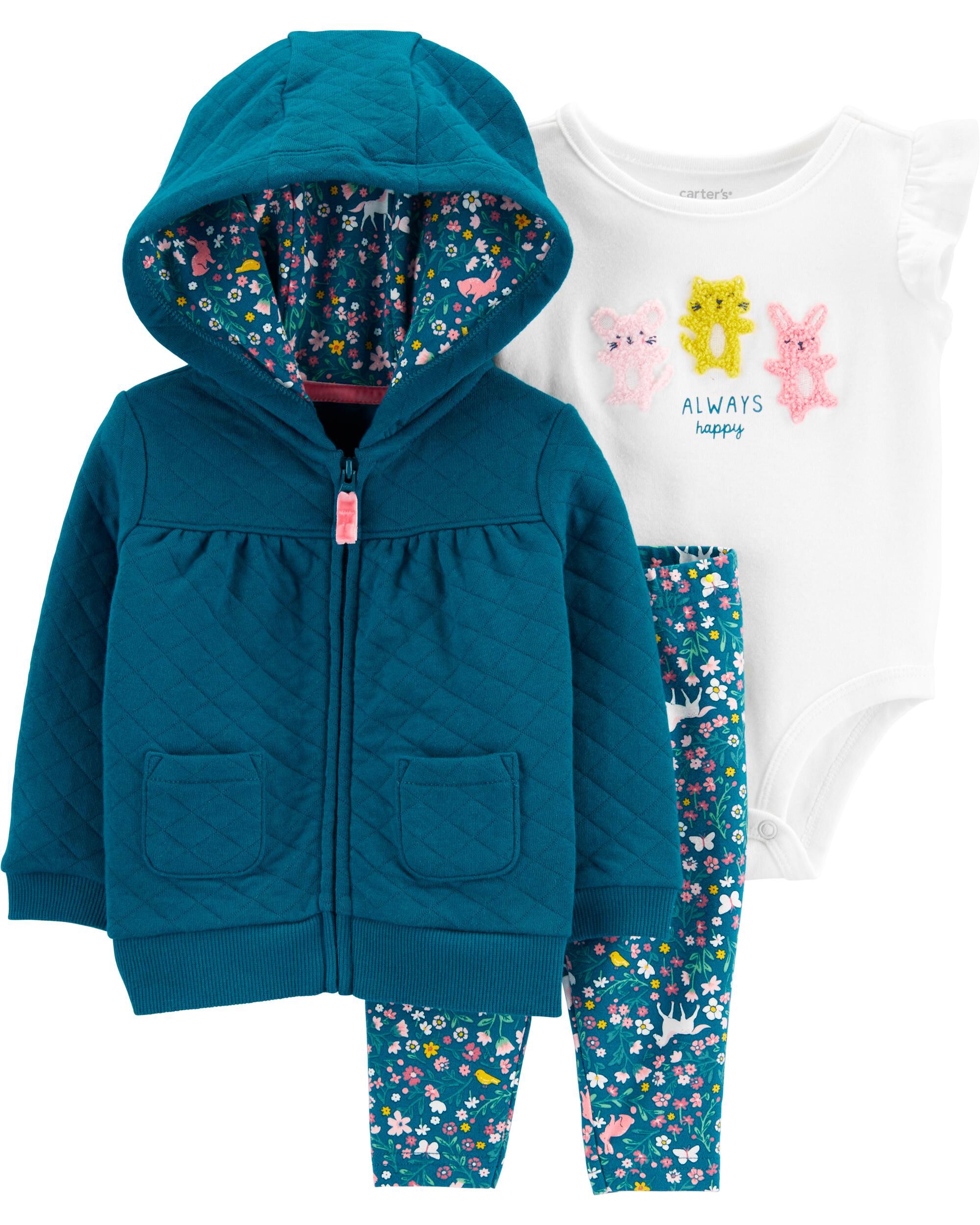 carters baby girl 3 piece set