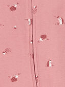 Pink - Baby Hedgehog 2-Way Zip Cotton Footie Sleep & Play Pajamas, Selected