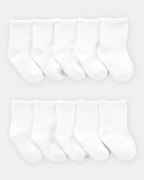 baby 10-pack scallop crew socks