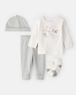 Toddler Boy 2-Piece DayDream Fleece Long-Sleeve Zip Hoodie & Joggers Set - Grey