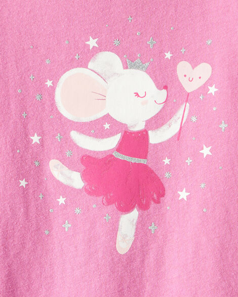 Product image 2 of Toddler Girl Ballerina Long-Sleeve Graphic Tee - Pink