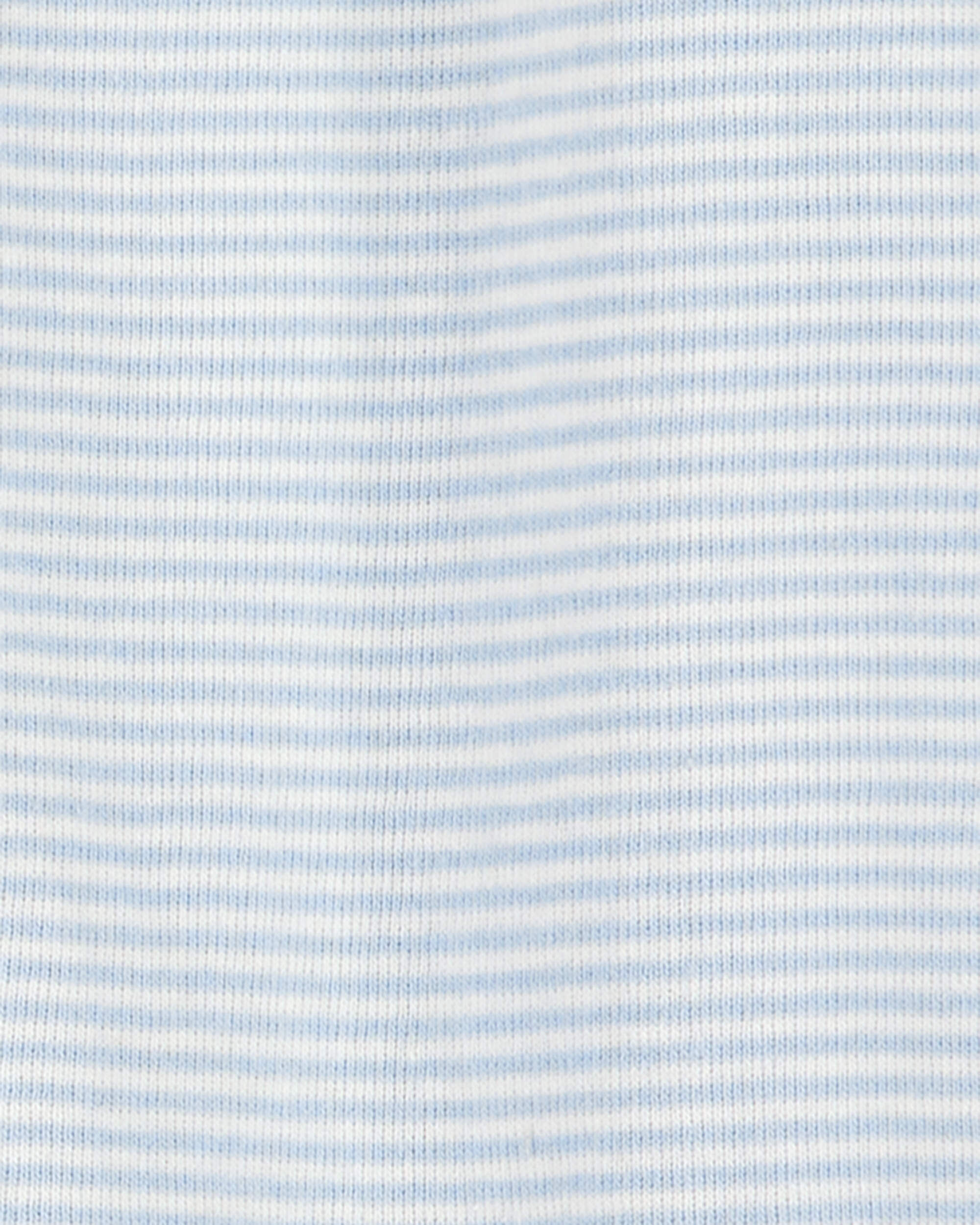 Baby 2-Pack 2-Way Zip Cotton Sleep & Play Pajamas - Blue/White