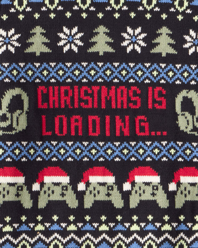 Product image 2 of Boys Fair Isle Long-Sleeve Sweater - Black