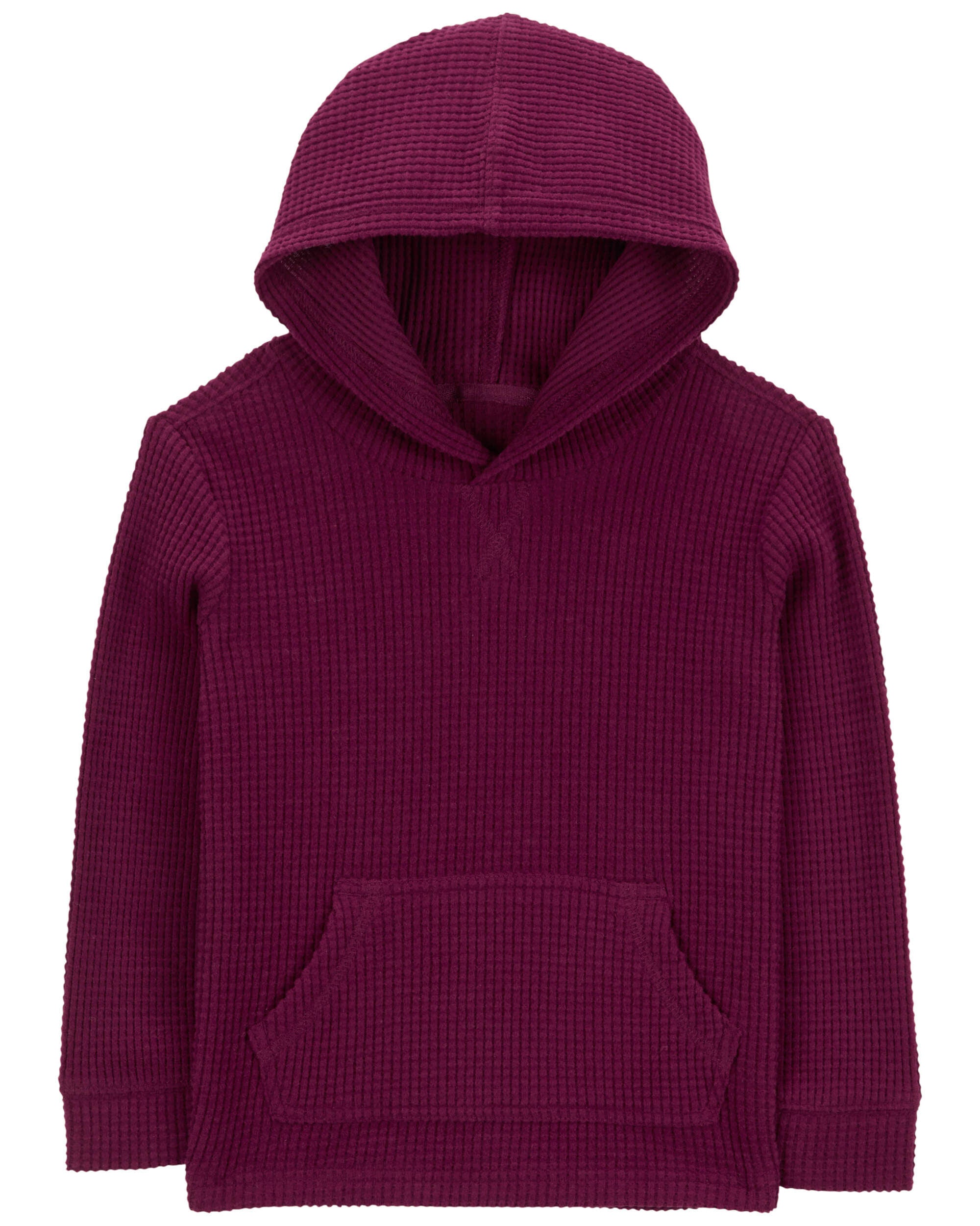 Baby Solid Thermal Long Sleeve Hooded Shirt Burgundy OshKosh Carter s