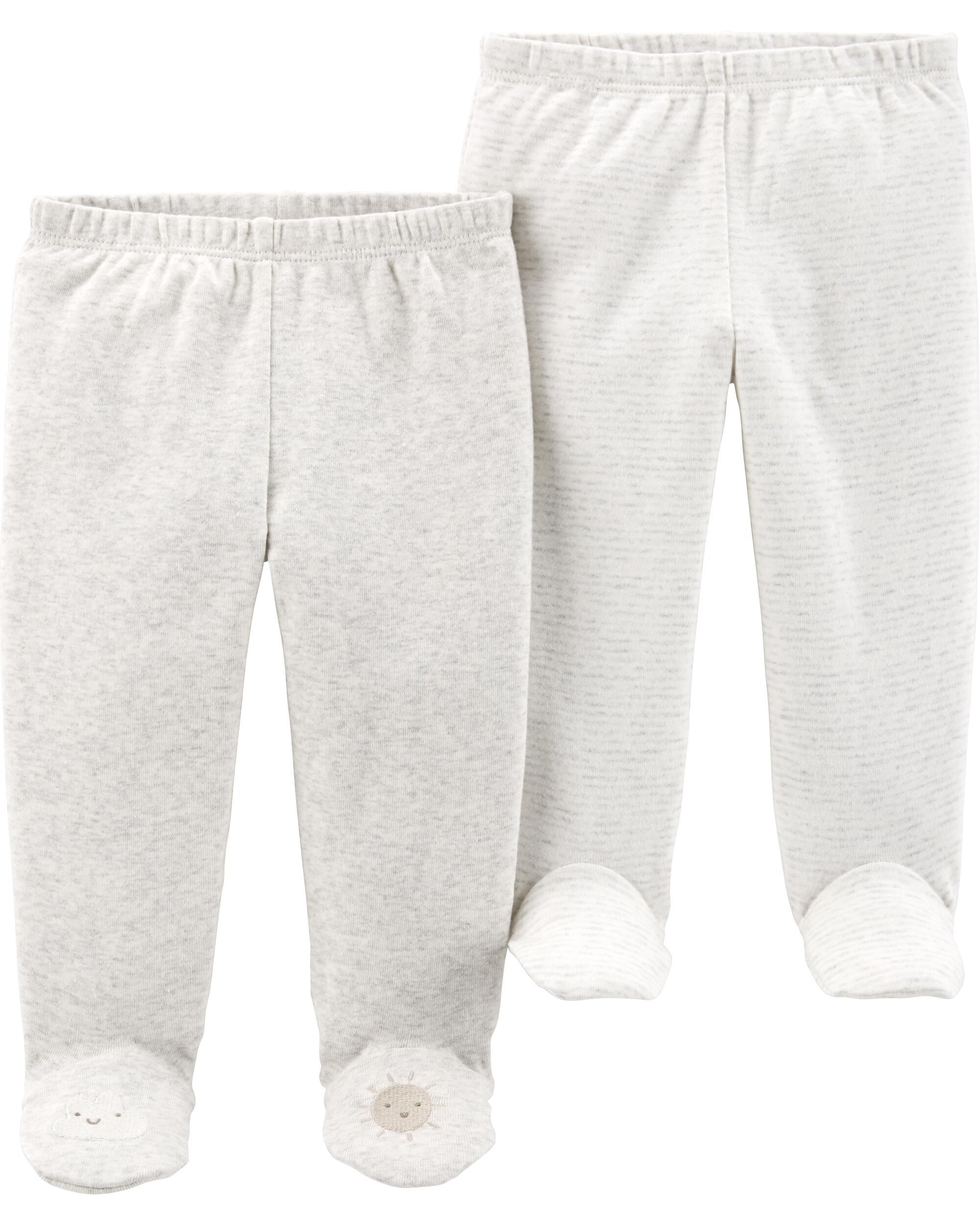 2-Pack Cotton Footed Pants | carters.com