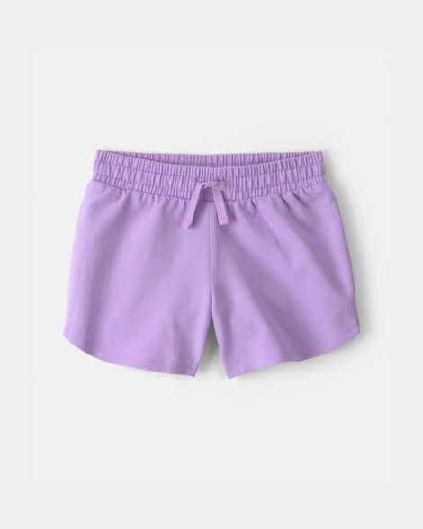 girls french terry shorts - purple