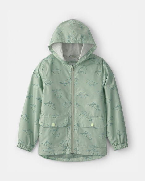 boys dinosaur raincoat - green