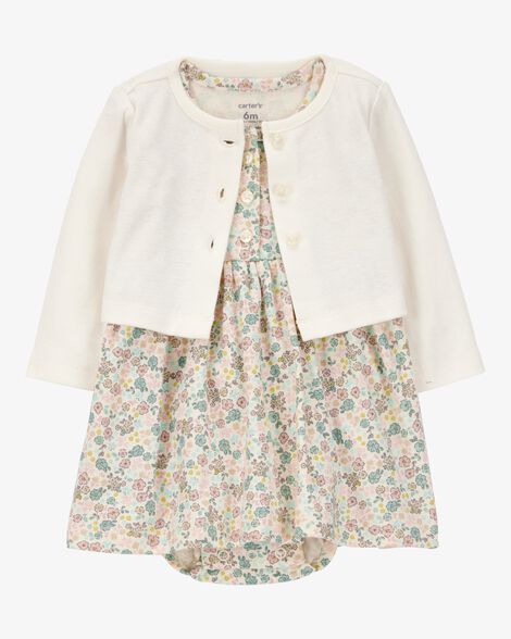  Product image 1 of Baby 2-Piece Floral Dress Cardigan Set