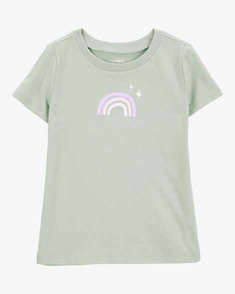  Product image 1 of Toddler Rainbow Short-Sleeve Graphic Tee - Olive