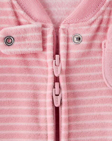 Baby Giraffe Print Long-Sleeve Wearable Blanket - White
