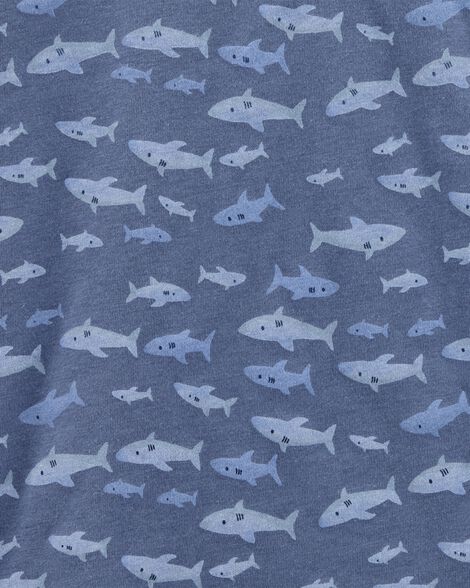  Product image 2 of Baby Henley Fish Print Shirt - Blue