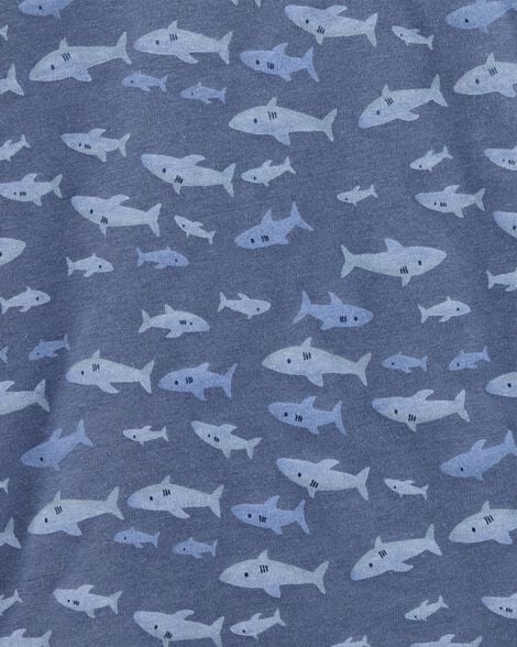 Product image 2 of Baby Henley Fish Print Shirt - Blue