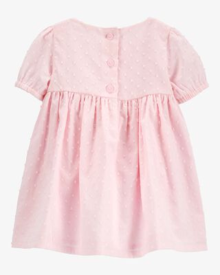 Product image 2 of Baby Textured Babydoll Dress- Pink